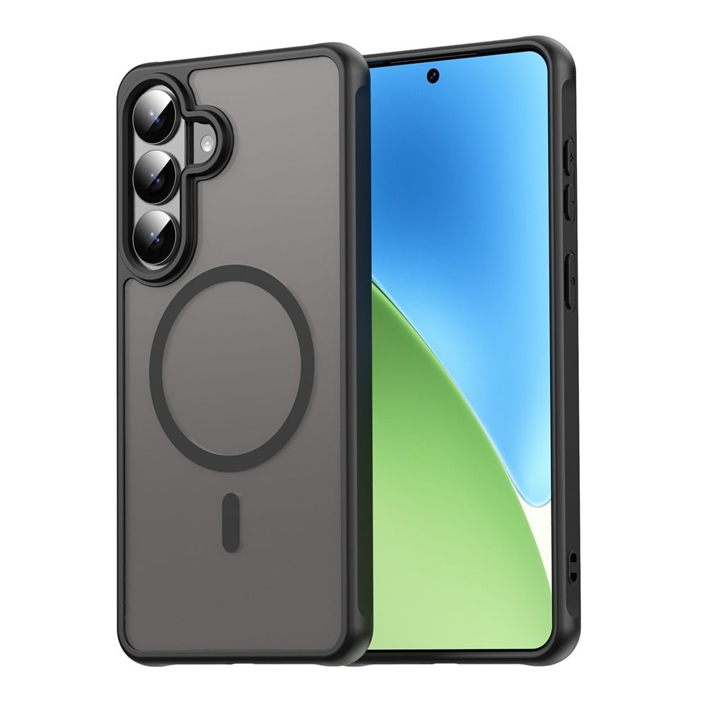 Samsung Galaxy S26 Plus backcover hoesje - Magnetic Case met MagSafe Ondersteuning - Schokbestendig PC + TPU - Camera Bescherming - Zwart