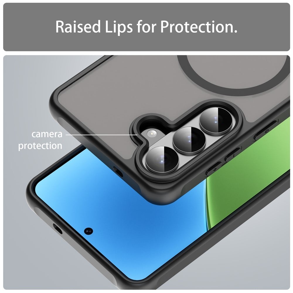 Samsung Galaxy S26 Plus backcover hoesje - Magnetic Case met MagSafe Ondersteuning - Schokbestendig PC + TPU - Camera Bescherming - Zwart