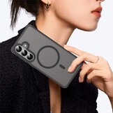 Samsung Galaxy S26 Plus backcover hoesje - Magnetic Case met MagSafe Ondersteuning - Schokbestendig PC + TPU - Camera Bescherming - Zwart