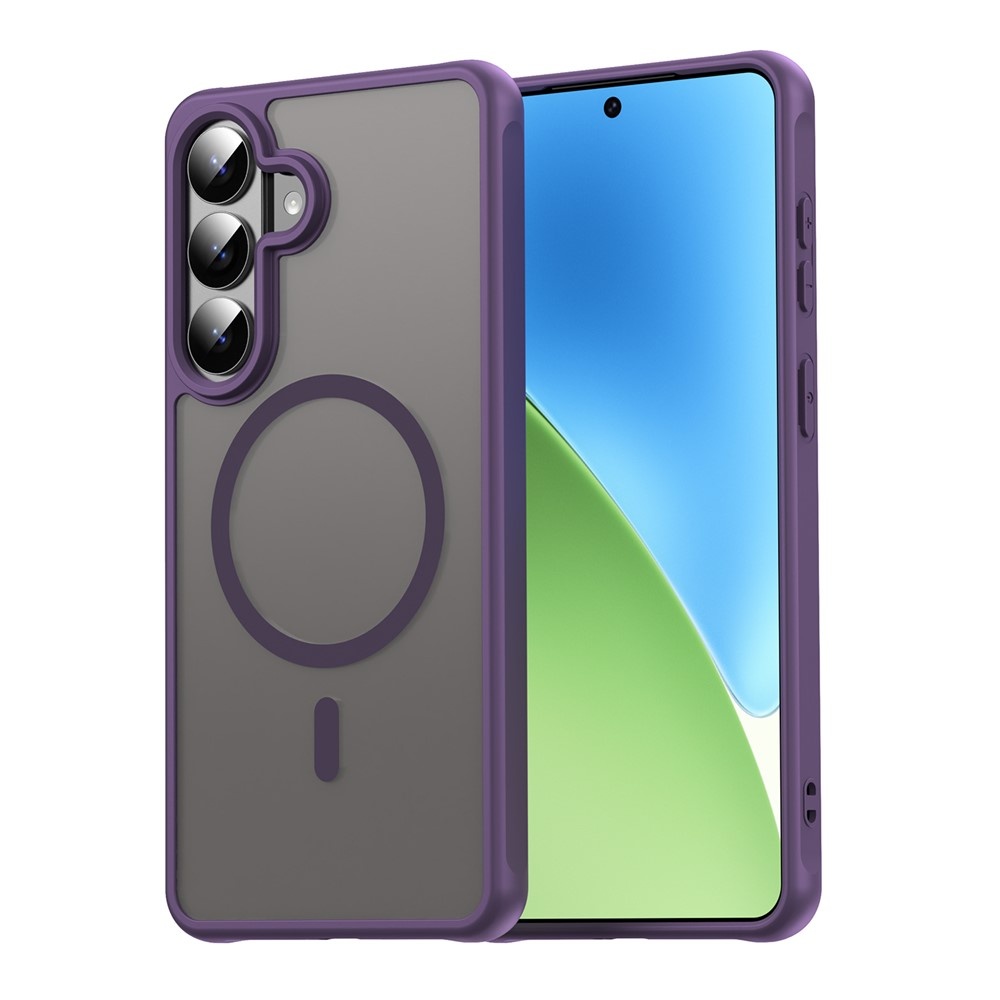 Samsung Galaxy S26 Plus backcover hoesje - Magnetic Case met MagSafe Ondersteuning - Schokbestendig PC + TPU - Camera Bescherming - Paars