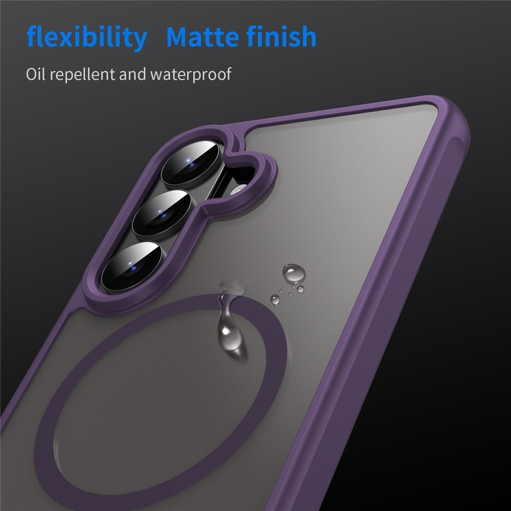 Samsung Galaxy S26 Plus backcover hoesje - Magnetic Case met MagSafe Ondersteuning - Schokbestendig PC + TPU - Camera Bescherming - Paars