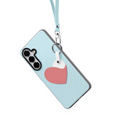 Samsung Galaxy S26 Plus PU-leren backcover - 360° Ringhouder - Harten/Lichtblauw