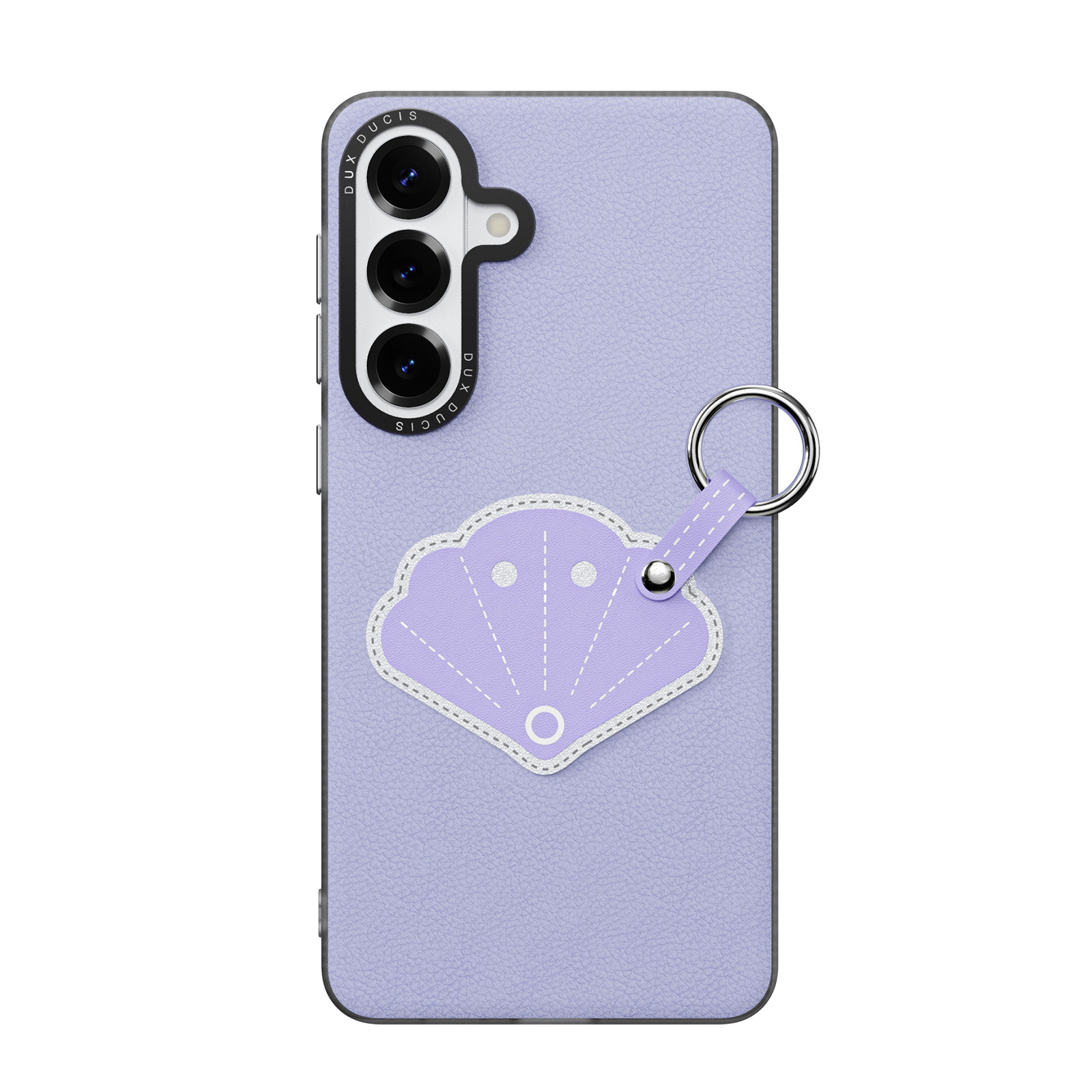 Samsung Galaxy S26 Plus PU-leren backcover - 360° Ringhouder - Schelp/Lila