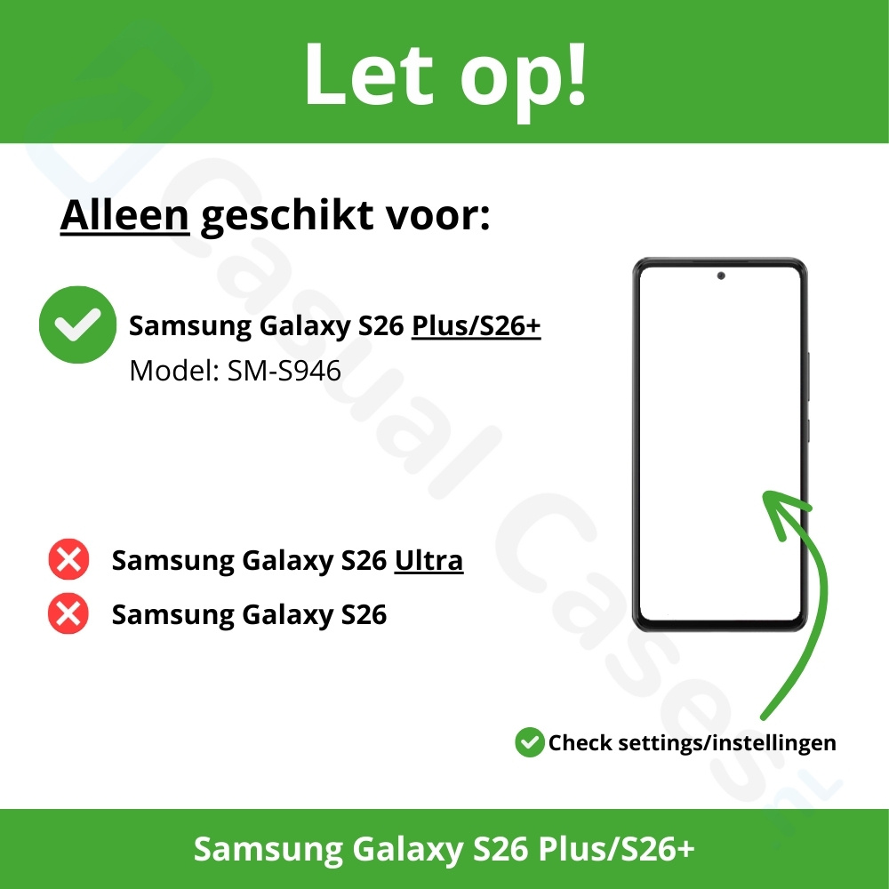 Samsung Galaxy S26 Plus Slim Bookcase hoesje - Zwart