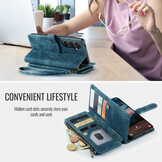 Samsung Galaxy S26 PU leren hoesje portemonnee - Blauw