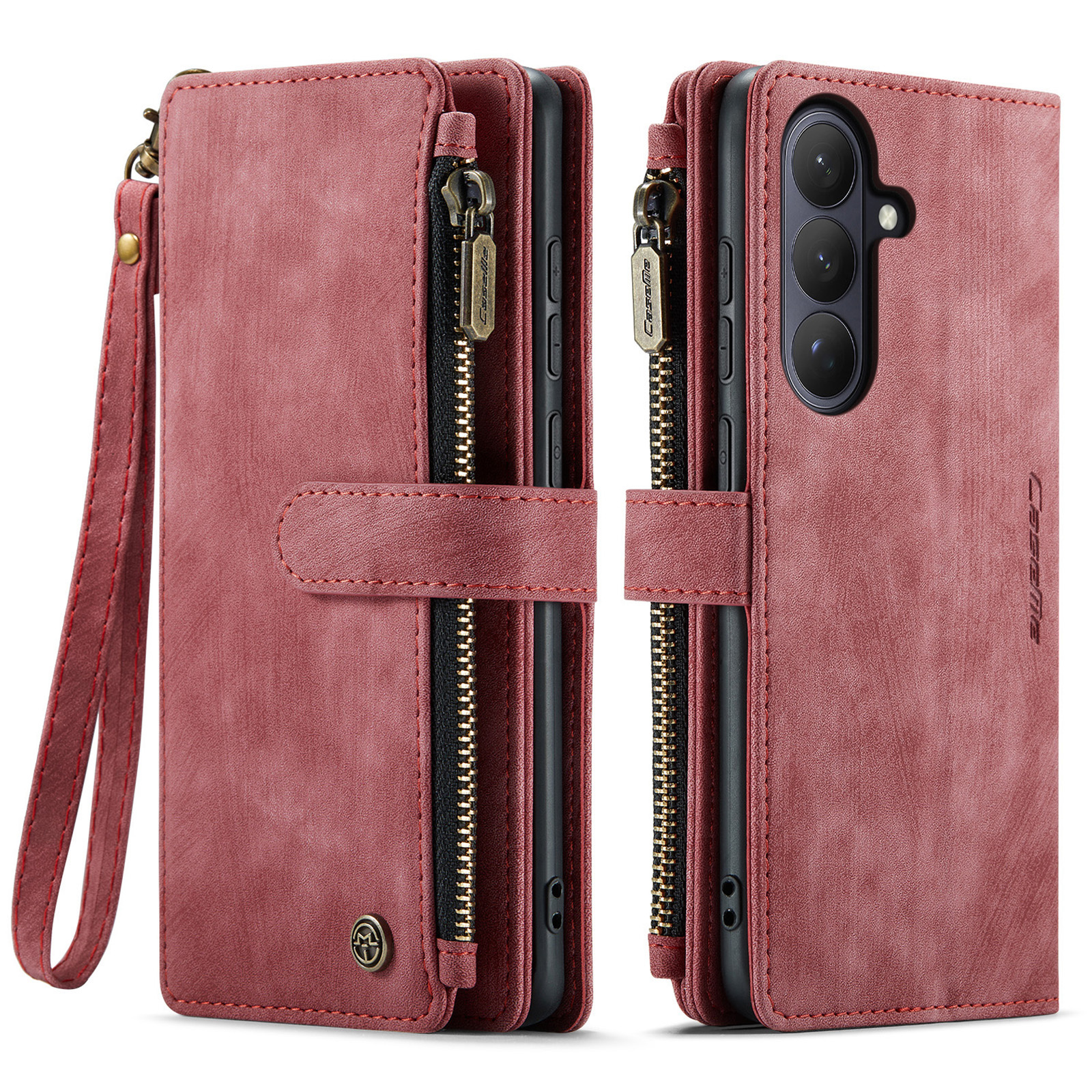 Samsung Galaxy S26 PU leren hoesje portemonnee - Rood