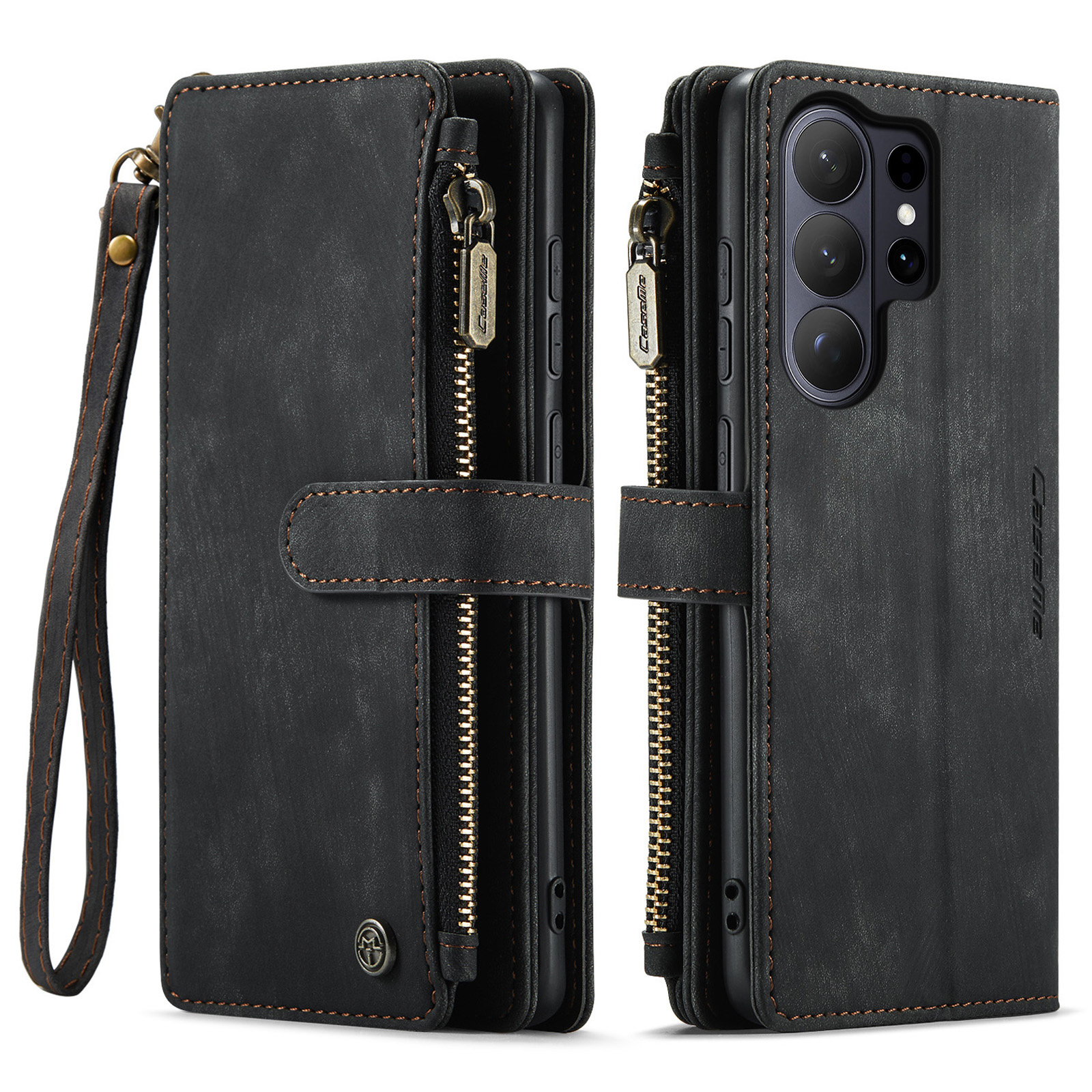 Samsung Galaxy S26 Ultra PU leren hoesje portemonnee - Zwart