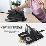 Samsung Galaxy S26 Ultra PU leren hoesje portemonnee - Zwart