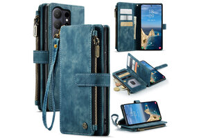 Caseme Samsung Galaxy S26 Ultra PU leren hoesje - portemonnee - Blauw