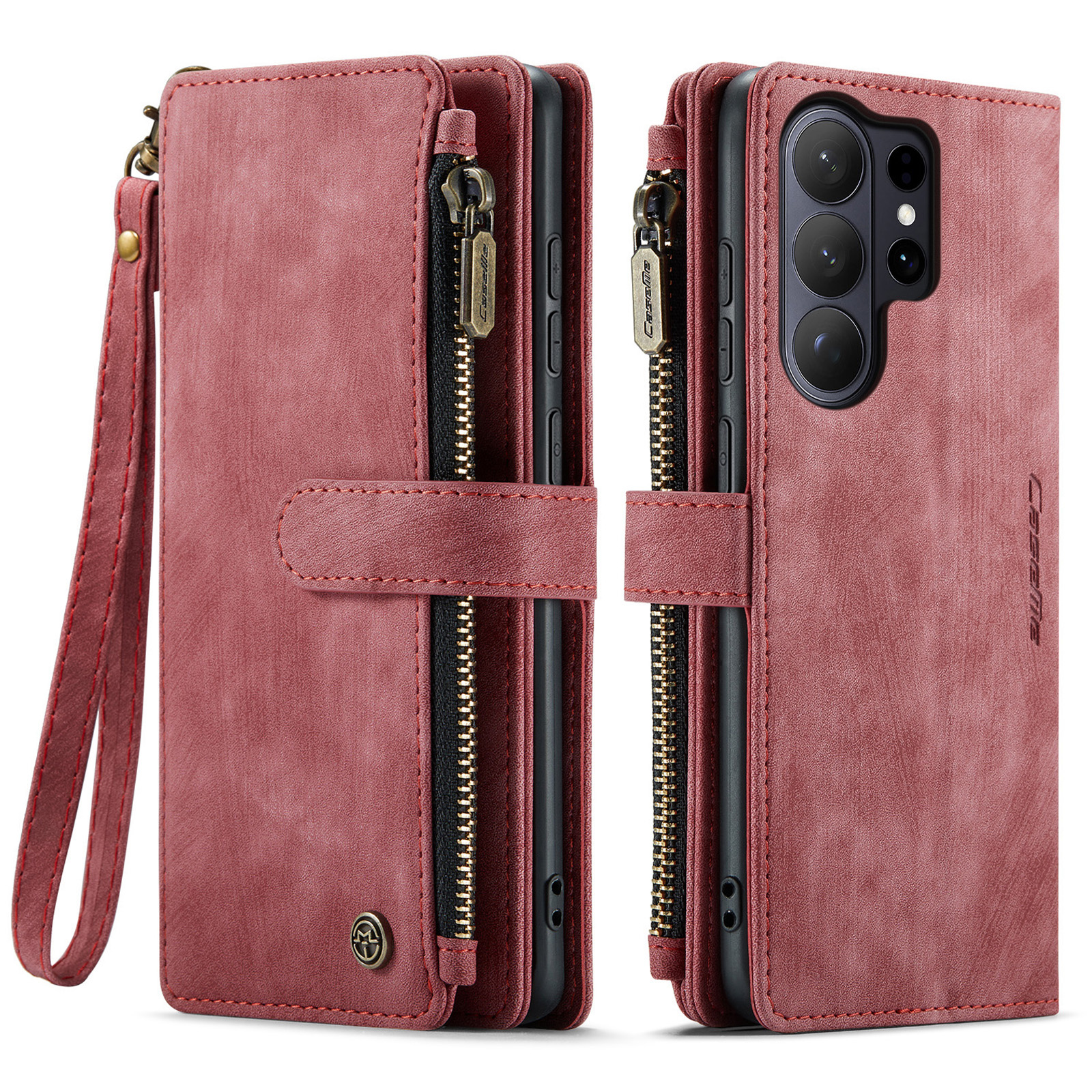 Samsung Galaxy S26 Ultra PU leren hoesje portemonnee - Rood