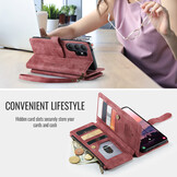 Samsung Galaxy S26 Ultra PU leren hoesje portemonnee - Rood