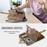 Samsung Galaxy S26 Plus PU leren hoesje portemonnee - Bruin