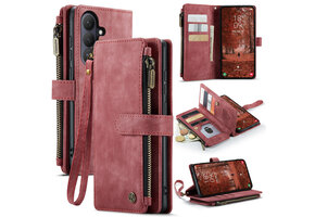 Caseme Samsung Galaxy S26 Plus PU leren hoesje - portemonnee - Rood