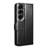 Samsung Galaxy S26 Plus luxe echt leren bookcase hoesje - Magnetische sluiting - Zwart