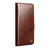 Samsung Galaxy S26 Plus luxe echt leren bookcase hoesje - Magnetische sluiting - Donkerbruin