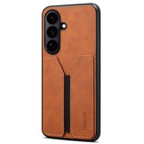 Samsung Galaxy S26 hoesje Backcover met kaarthouder - Bruin