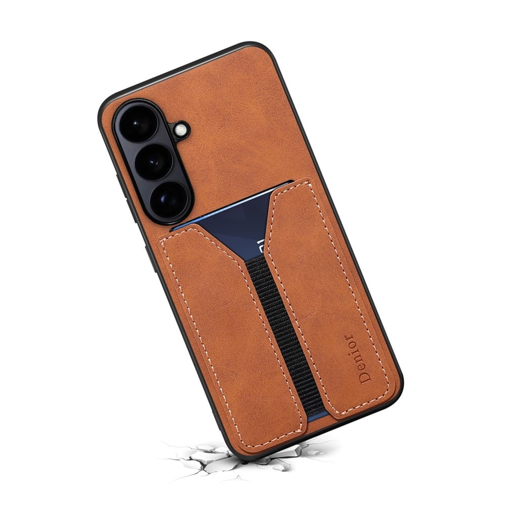 Samsung Galaxy S26 hoesje Backcover met kaarthouder - Bruin