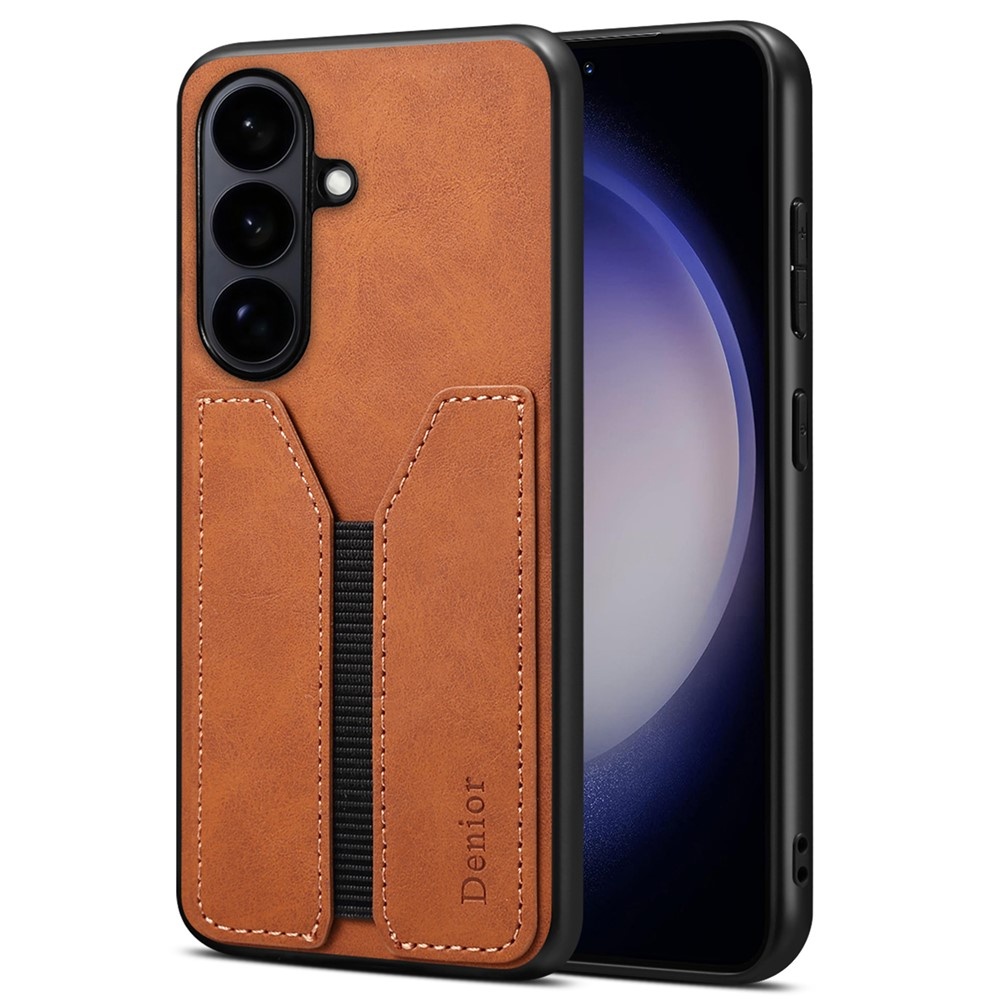 Denior Samsung Galaxy S26 Plus hoesje - Backcover met kaarthouder - Bruin