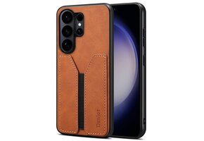 Denior Samsung Galaxy S26 Ultra hoesje - Backcover met kaarthouder - Bruin