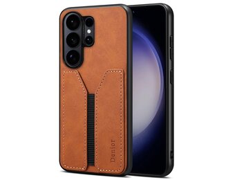 Denior Samsung Galaxy S26 Ultra hoesje - Backcover met kaarthouder - Bruin