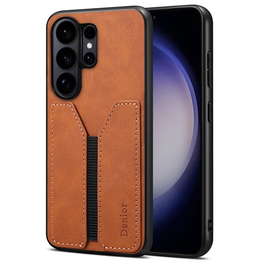Denior Samsung Galaxy S26 Ultra hoesje - Backcover met kaarthouder - Bruin