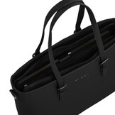 Lithgow Laptop Shopper - 15.6 inch Laptoptas - Kunstleer - Afneembare Schouderband - Zwart