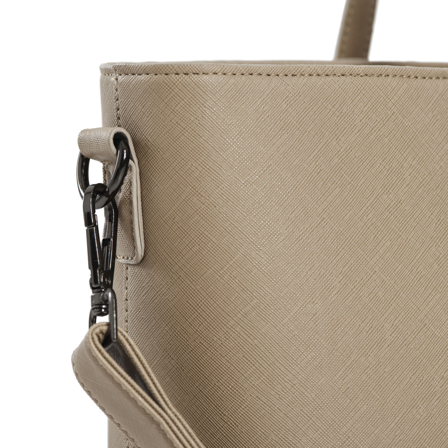 Lithgow Laptop Shopper - 15.6 inch Laptoptas - Kunstleer - Afneembare Schouderband - Beige