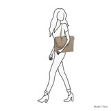 Lithgow Laptop Shopper - 15.6 inch Laptoptas - Kunstleer - Afneembare Schouderband - Beige