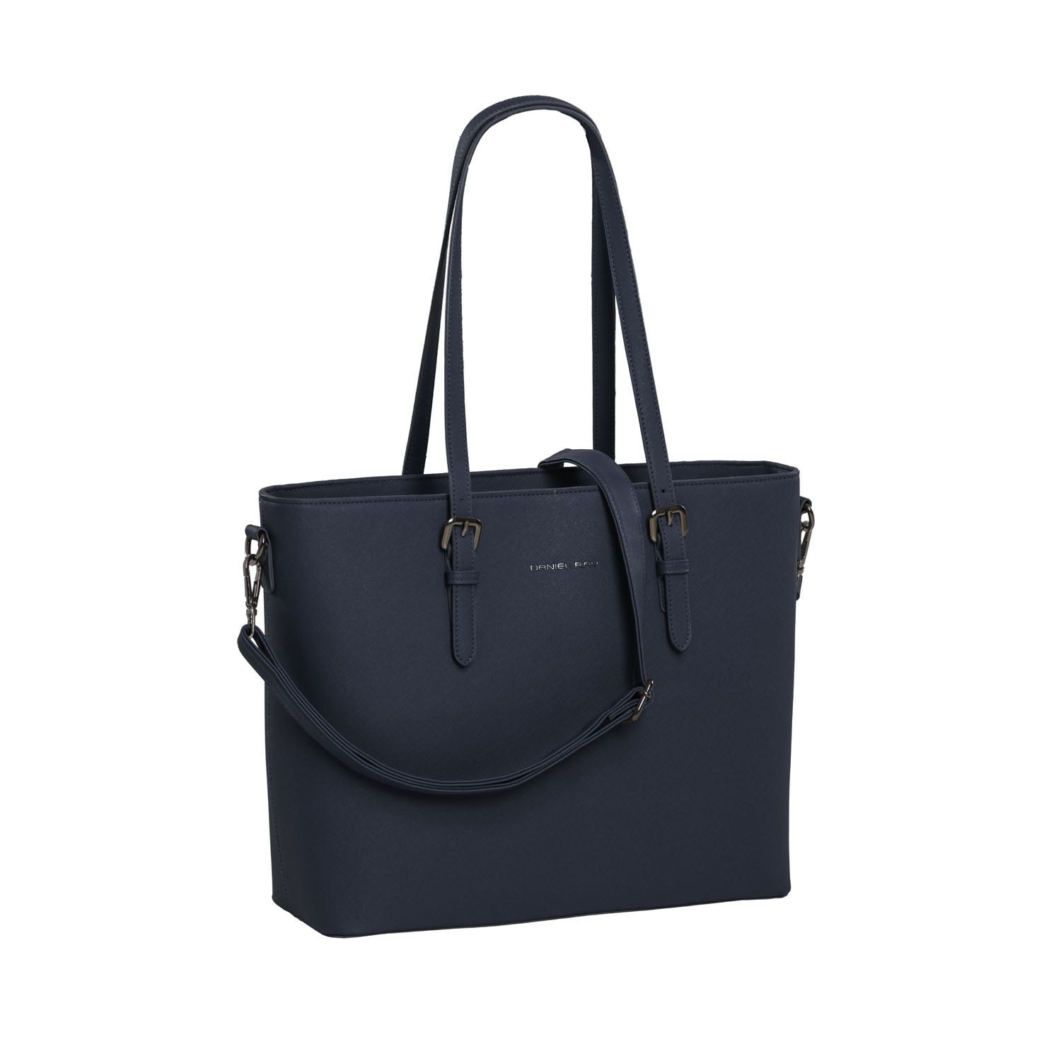 Lithgow Laptop Shopper - 15.6 inch Laptoptas - Kunstleer - Afneembare Schouderband - Navy