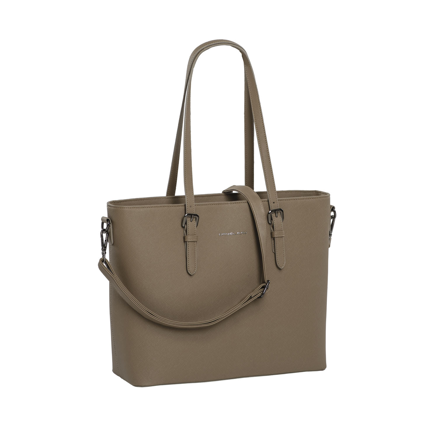 Lithgow Laptop Shopper - 15.6 inch Laptoptas - Kunstleer - Afneembare Schouderband - Taupe