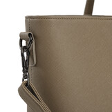 Lithgow Laptop Shopper - 15.6 inch Laptoptas - Kunstleer - Afneembare Schouderband - Taupe