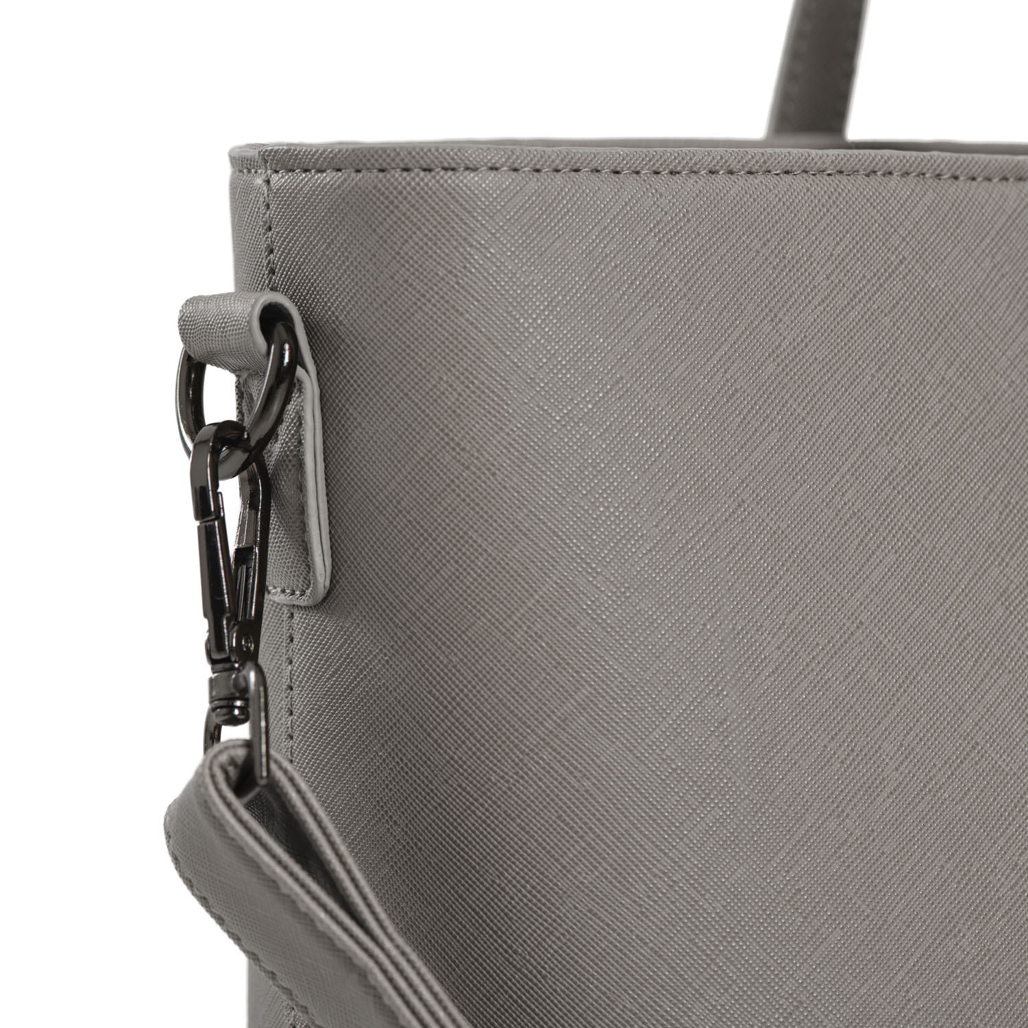 Lithgow Laptop Shopper - 15.6 inch Laptoptas - Kunstleer - Afneembare Schouderband - Lichtgrijs