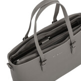 Lithgow Laptop Shopper - 15.6 inch Laptoptas - Kunstleer - Afneembare Schouderband - Lichtgrijs