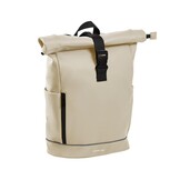 Highlands Rolltop Rugtas/Laptoptas - 15.6 inch Business Tas - Kunstleer - Verstelbare Schouderband - Beige