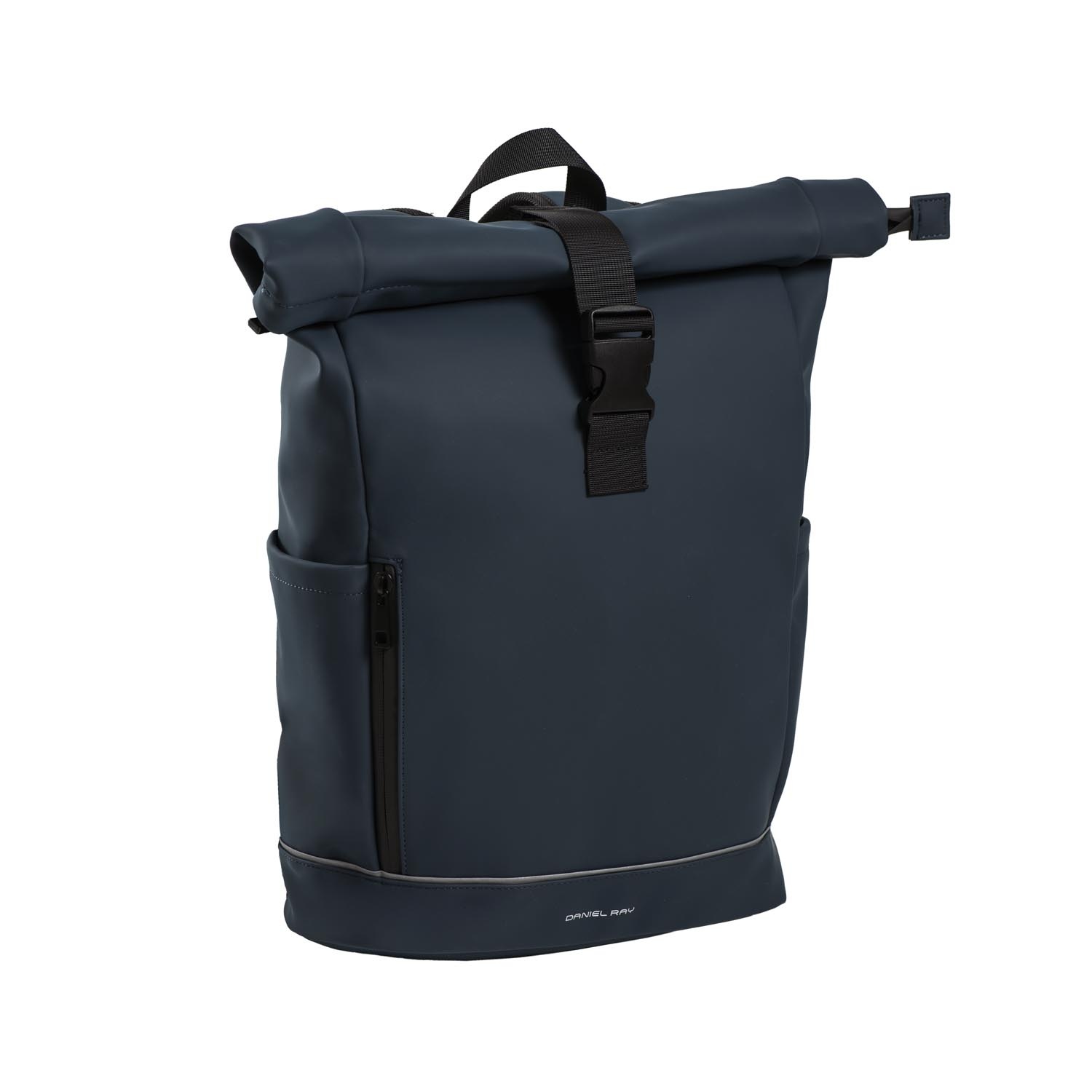 Highlands Rolltop Rugtas/Laptoptas - 15.6 inch Business Tas - Kunstleer - Verstelbare Schouderband - Navy