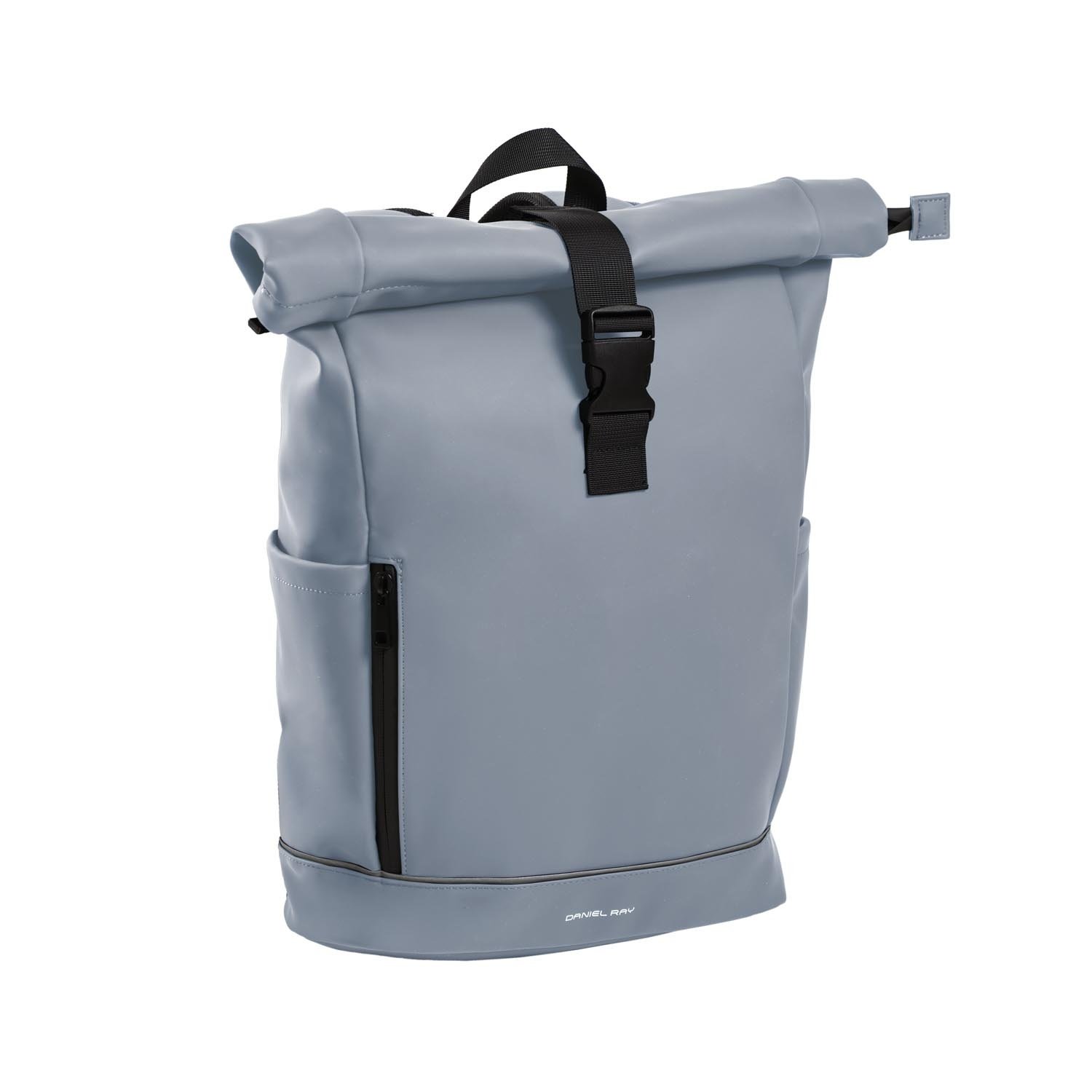 Highlands Rolltop Rugtas/Laptoptas - 15.6 inch Business Tas - Kunstleer - Verstelbare Schouderband - Zachtblauw