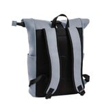 Highlands Rolltop Rugtas/Laptoptas - 15.6 inch Business Tas - Kunstleer - Verstelbare Schouderband - Zachtblauw