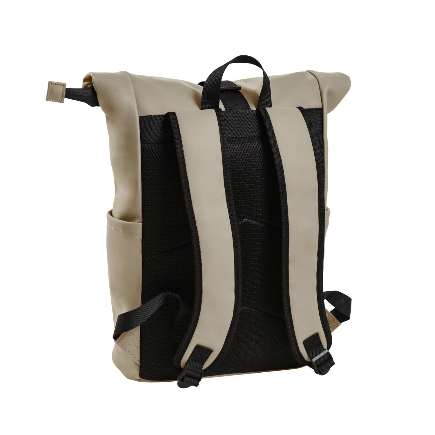 Highlands Rolltop Rugtas/Laptoptas - 15.6 inch Business Tas - Kunstleer - Verstelbare Schouderband - Khaki
