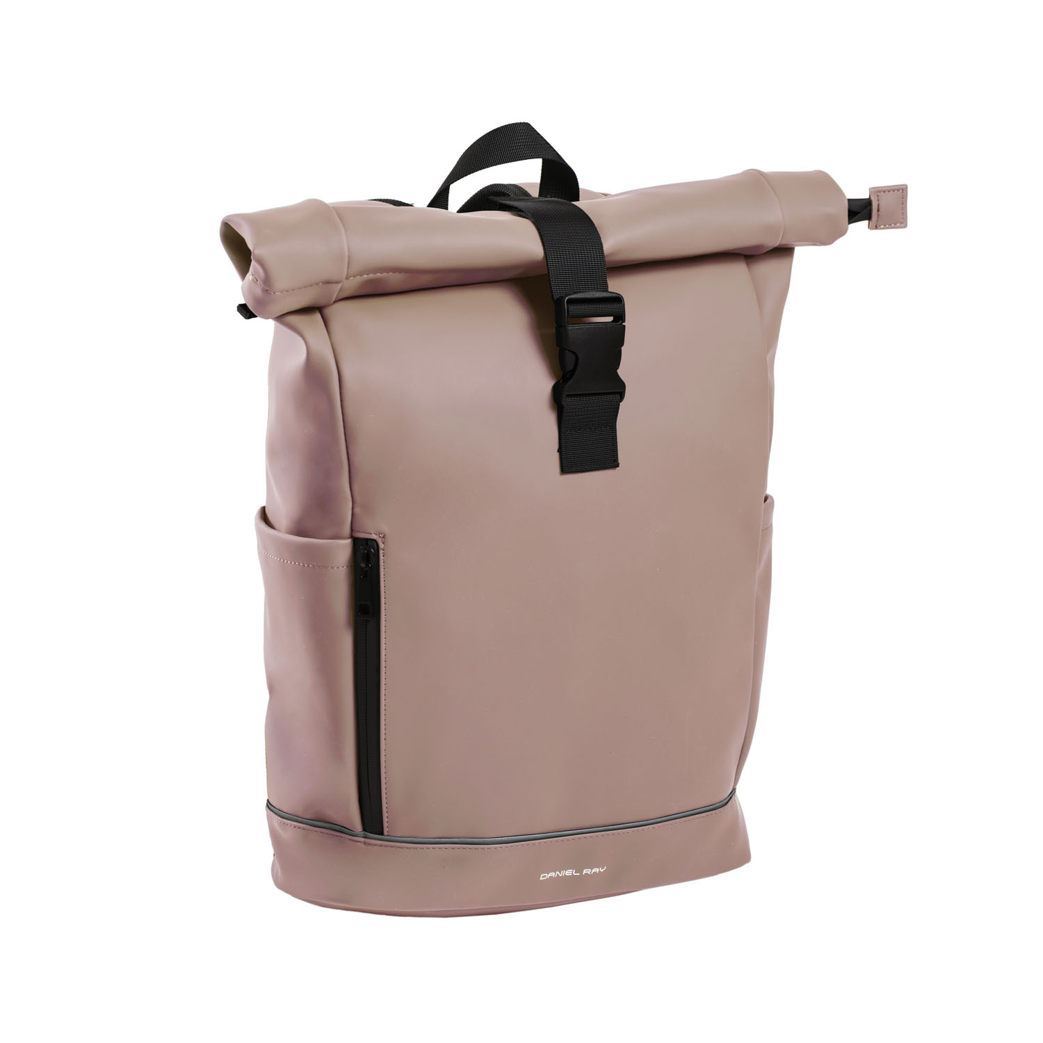 Highlands Rolltop Rugtas/Laptoptas - 15.6 inch Business Tas - Kunstleer - Verstelbare Schouderband - Roze