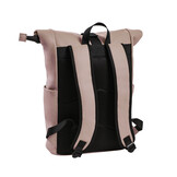Highlands Rolltop Rugtas/Laptoptas - 15.6 inch Business Tas - Kunstleer - Verstelbare Schouderband - Roze