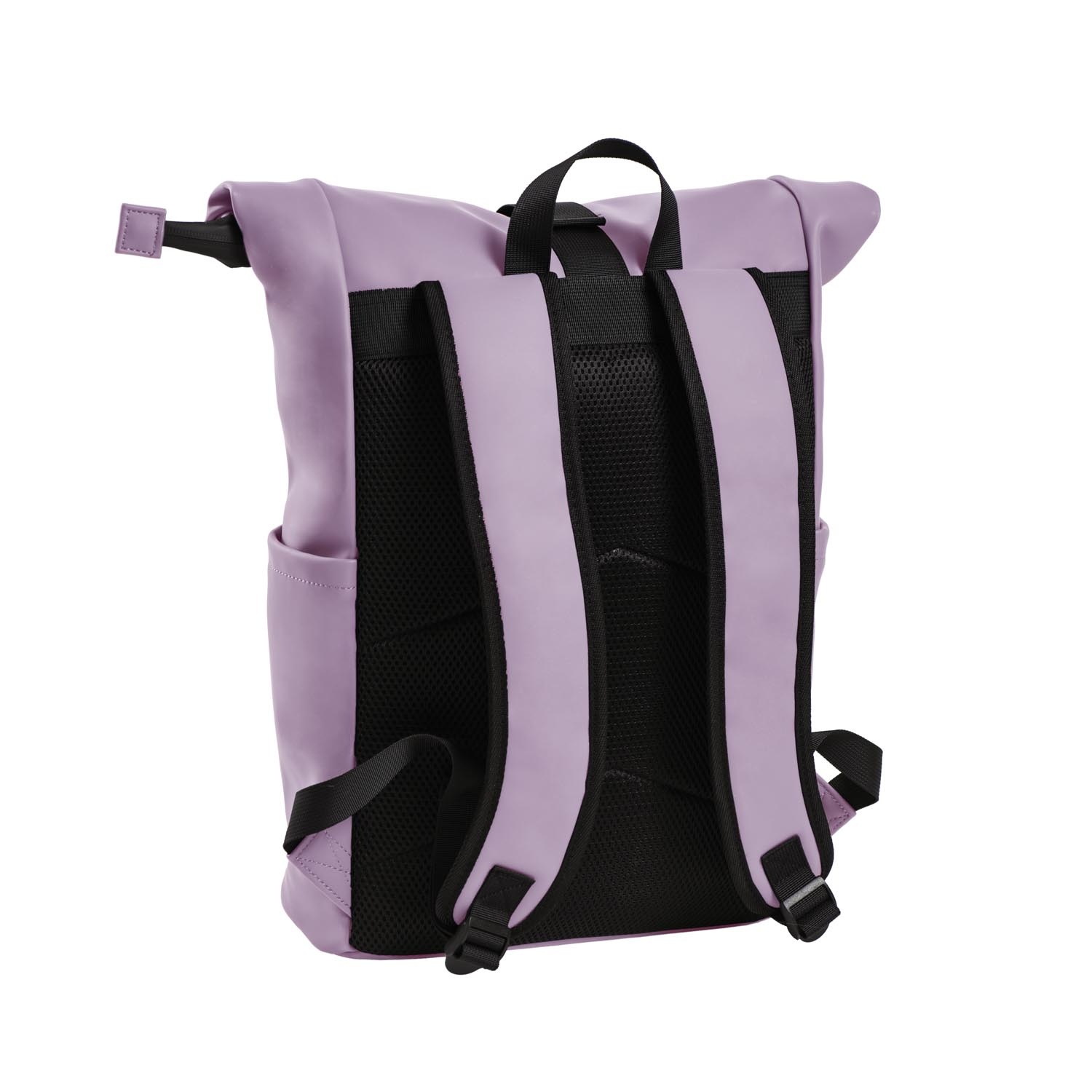 Highlands Rolltop Rugtas/Laptoptas - 15.6 inch Business Tas - Kunstleer - Verstelbare Schouderband - Lila