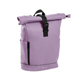 Highlands Rolltop Rugtas/Laptoptas - 15.6 inch Business Tas - Kunstleer - Verstelbare Schouderband - Lila