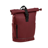 Highlands Rolltop Rugtas/Laptoptas - 15.6 inch Business Tas - Kunstleer - Verstelbare Schouderband - Burgundy