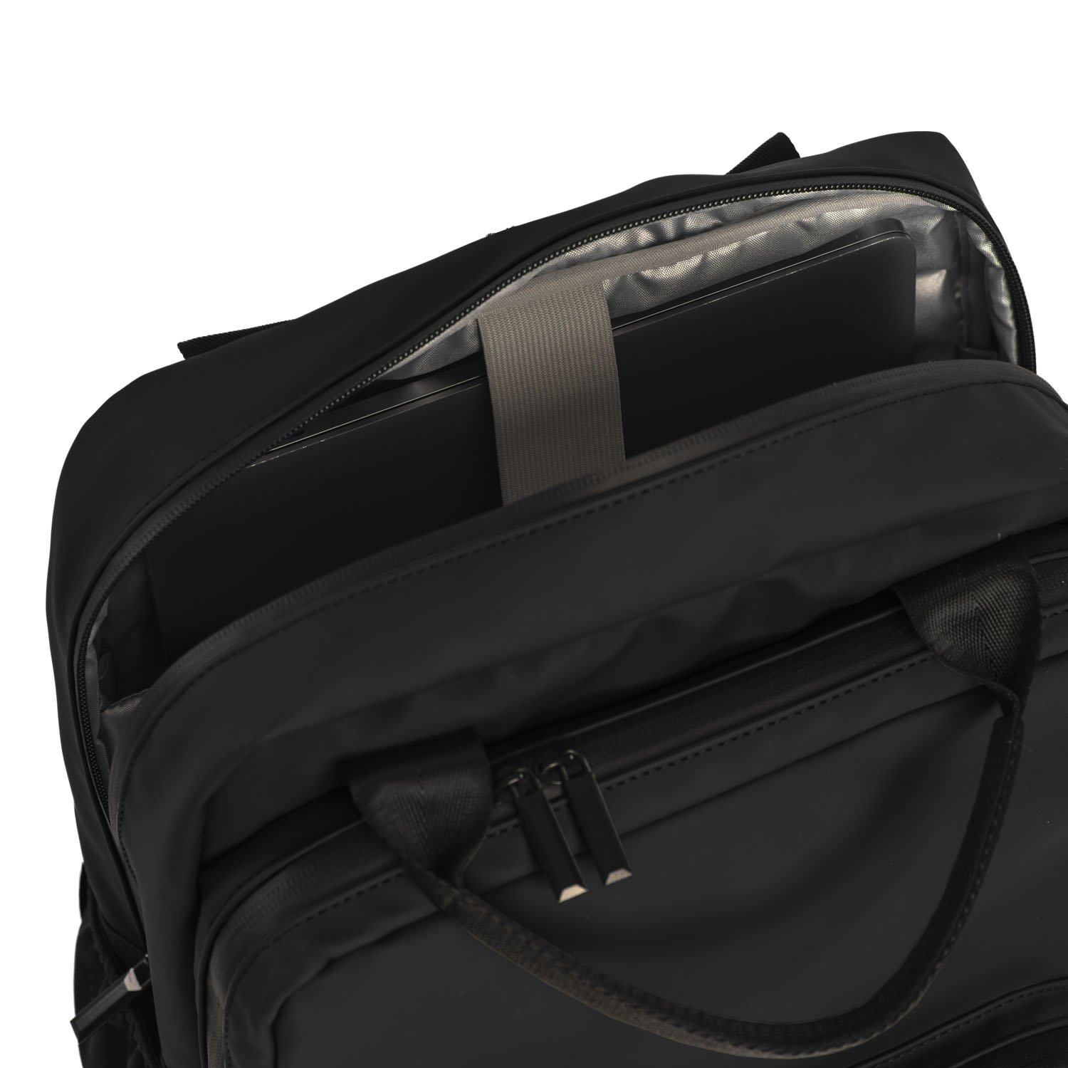 Spokane Laptoptas - Geschikt voor laptops tot 15 inch - Compact Design - Kunstleer - Zwart