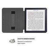 Kobo Libra Colour Hoesje - Vegan Saffiano Leren Sleep Cover - Met Handband en Auto Wake/Sleep - Calm Serengeti