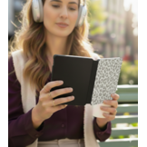 Kobo Libra Colour Hoesje - Vegan Saffiano Leren Sleep Cover - Met Handband en Auto Wake/Sleep - Calm Serengeti