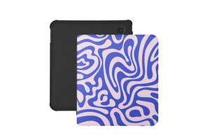 Lunso Kobo Libra Colour hoesje (7 inch) - Vegan Saffiano Leren Sleep Cover - Voilet Vortex