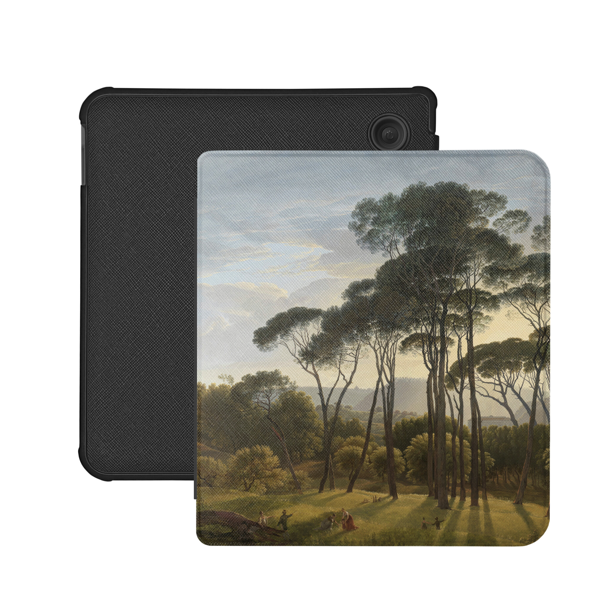 Kobo Libra Colour Hoesje - Vegan Saffiano Leren Sleep Cover - Met Handband en Auto Wake/Sleep - Italian Landscape
