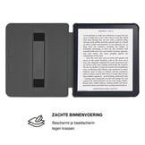 Kobo Libra Colour Hoesje - Vegan Saffiano Leren Sleep Cover - Met Handband en Auto Wake/Sleep - Candy Floss