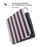 Kobo Libra Colour Hoesje - Vegan Saffiano Leren Sleep Cover - Met Handband en Auto Wake/Sleep - Burgundy